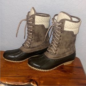 Magellan Sweater Collar High Duck Boots